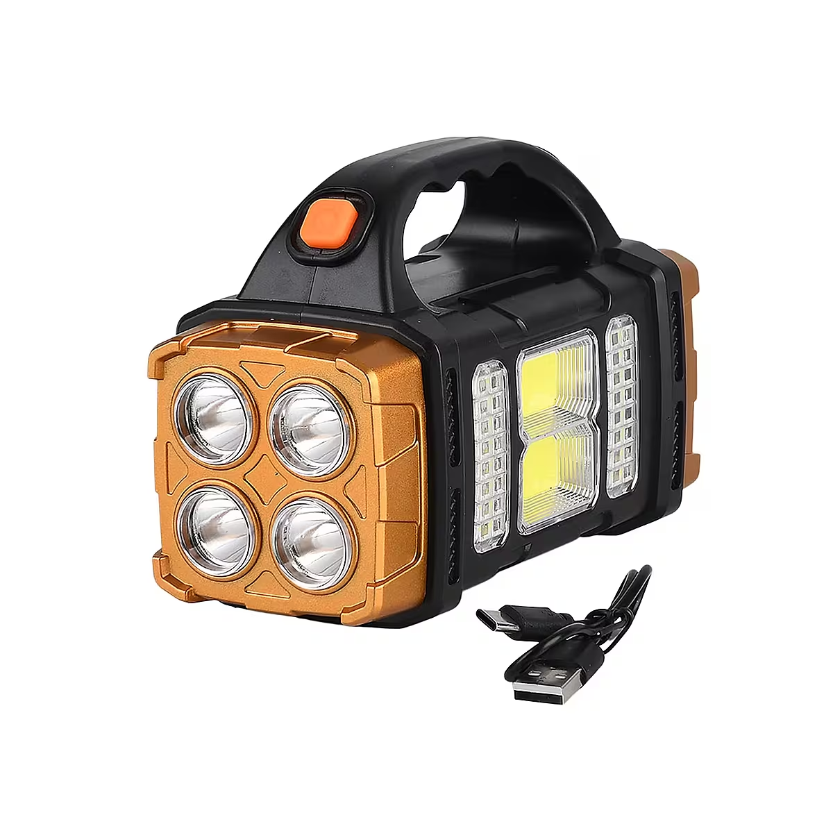 COB Multi-functional Solar Charging Outdoor Emergency Searchlight - Red